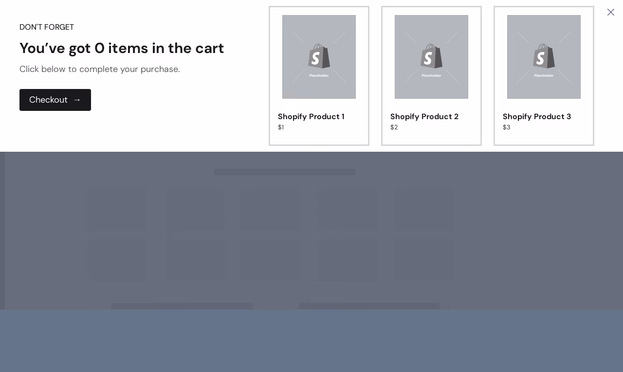 Cart Abandonment Sticky Bar Template