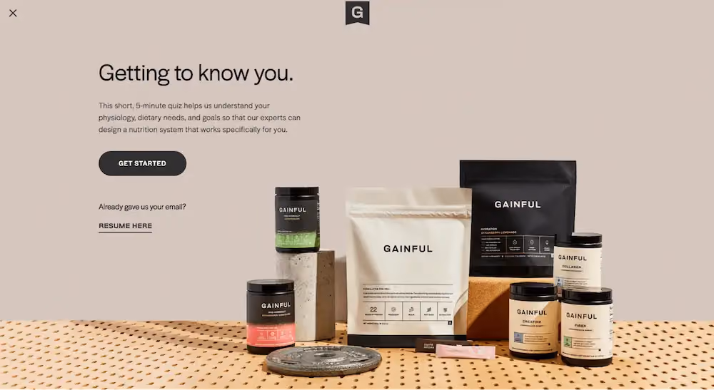 Ecommerce Quiz Examples: Gainful