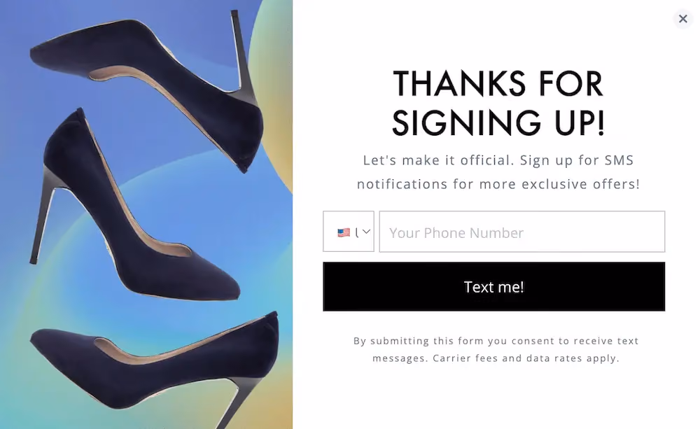 Birthday marketing popup step two