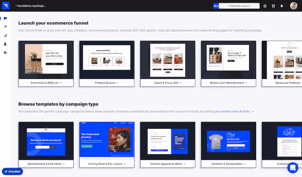 Launch funnels in ConvertFlow