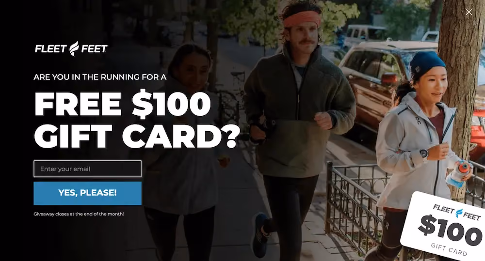 Offer-of-the-day popup examples: Fleet Fleet