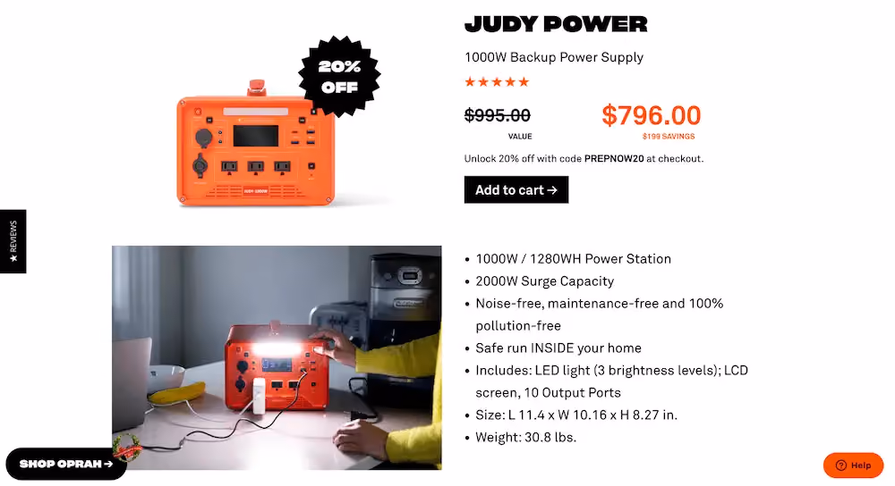 Judy shop section