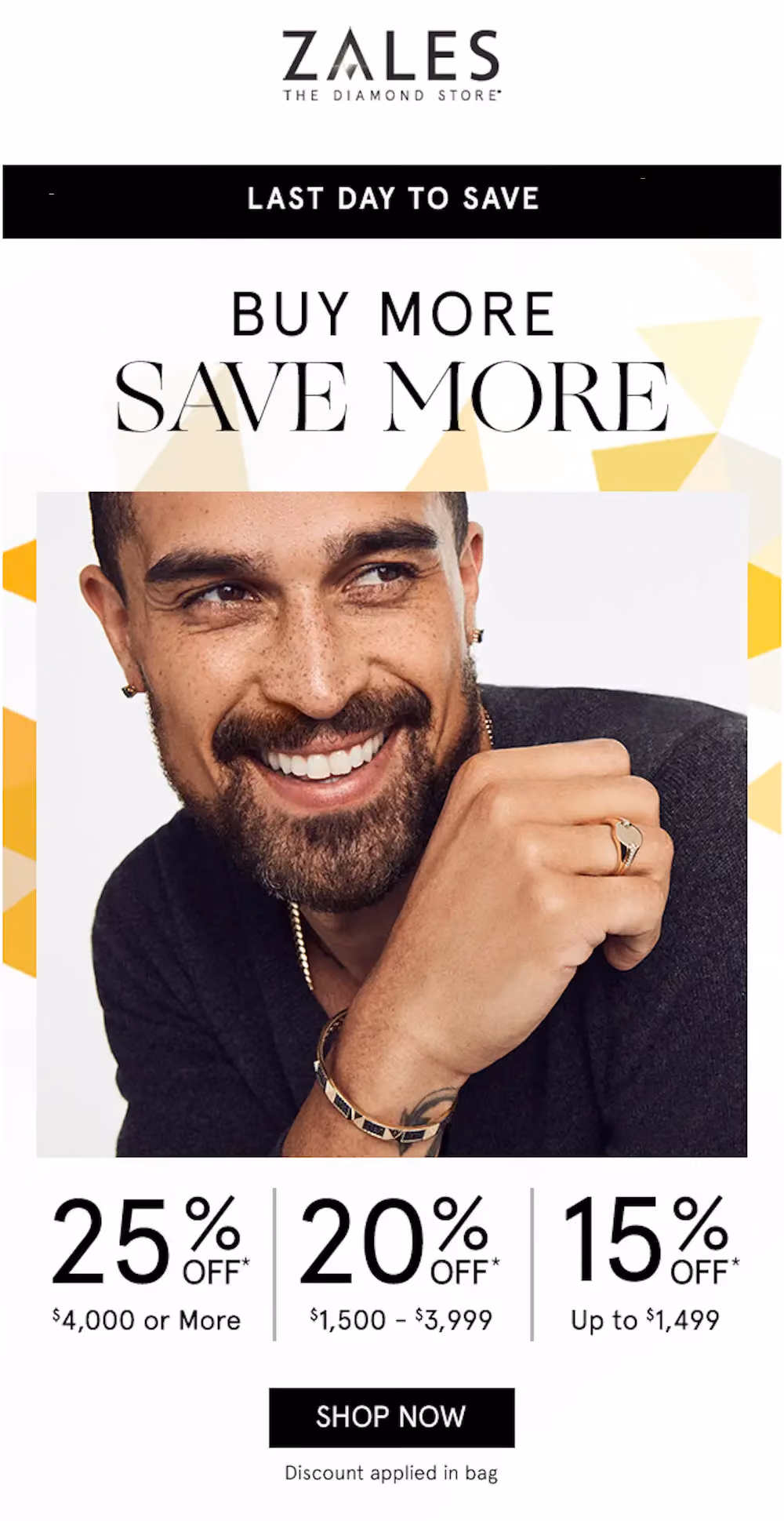 Tiered Discount Examples: Zales