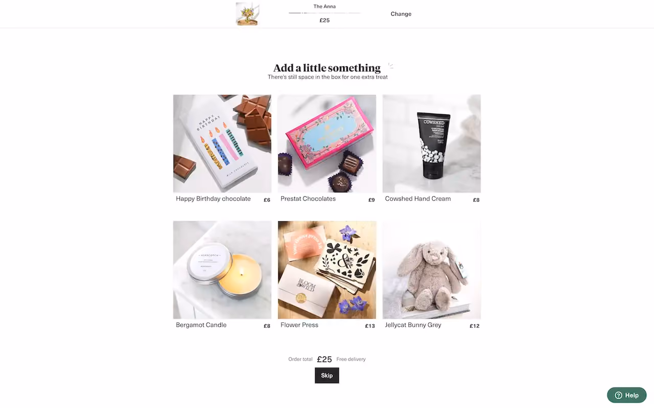Bloom & Wild Product Recommendation Example