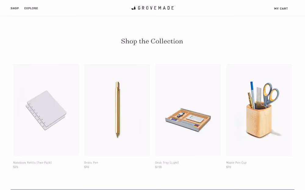 Grovemade shop the collection recommendations