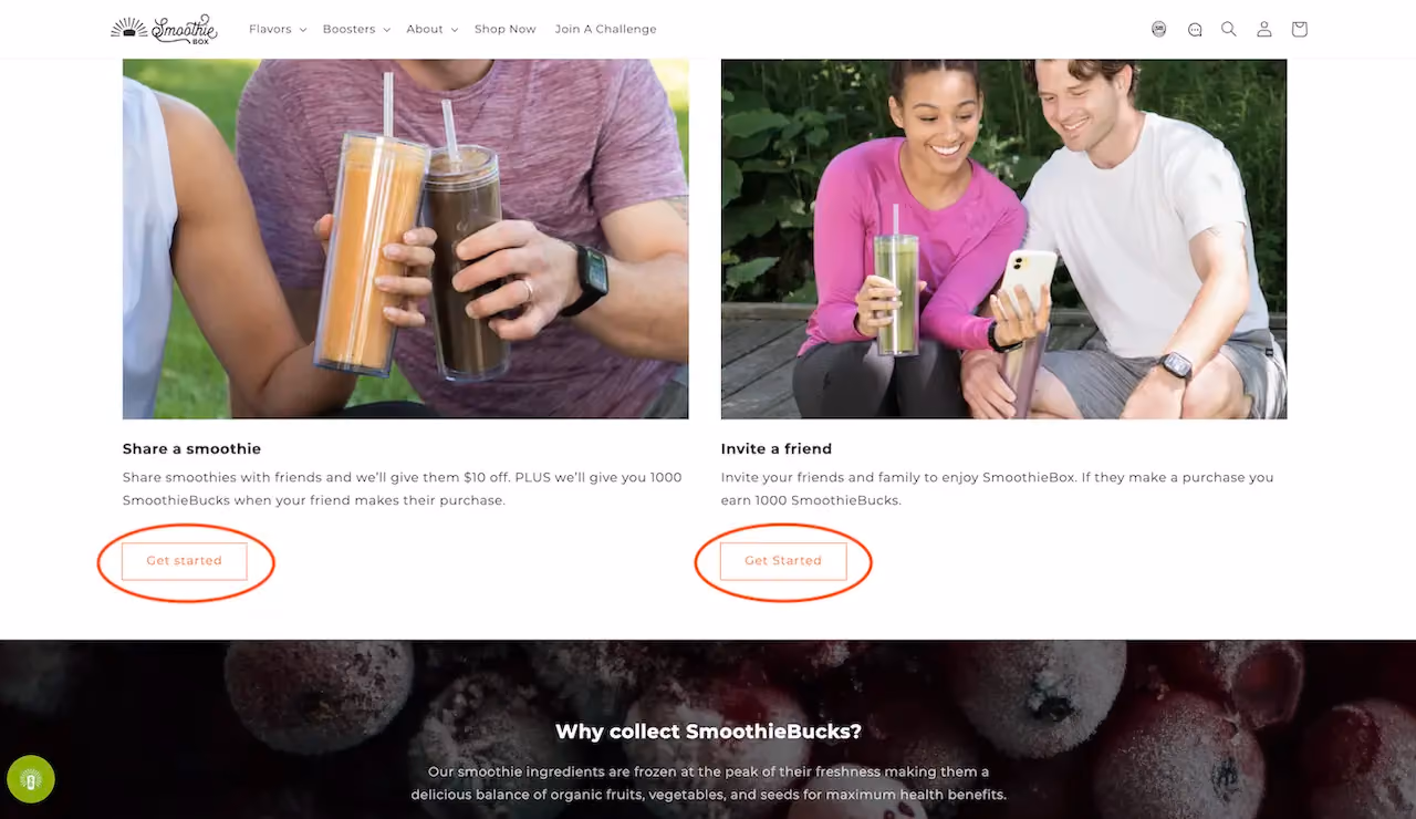 SmoothieBox Landing Page Funnel Example