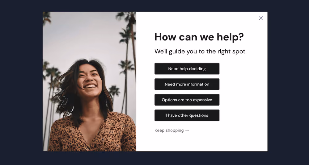 Browse Abandonment Survey Popup Template