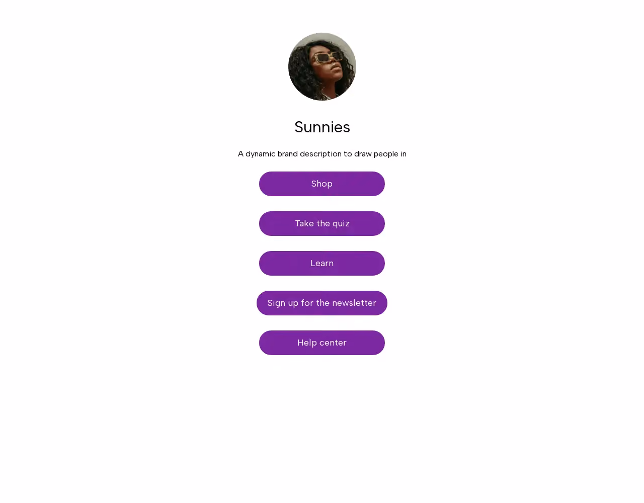 Social Media "Link in Bio" Landing Page Template