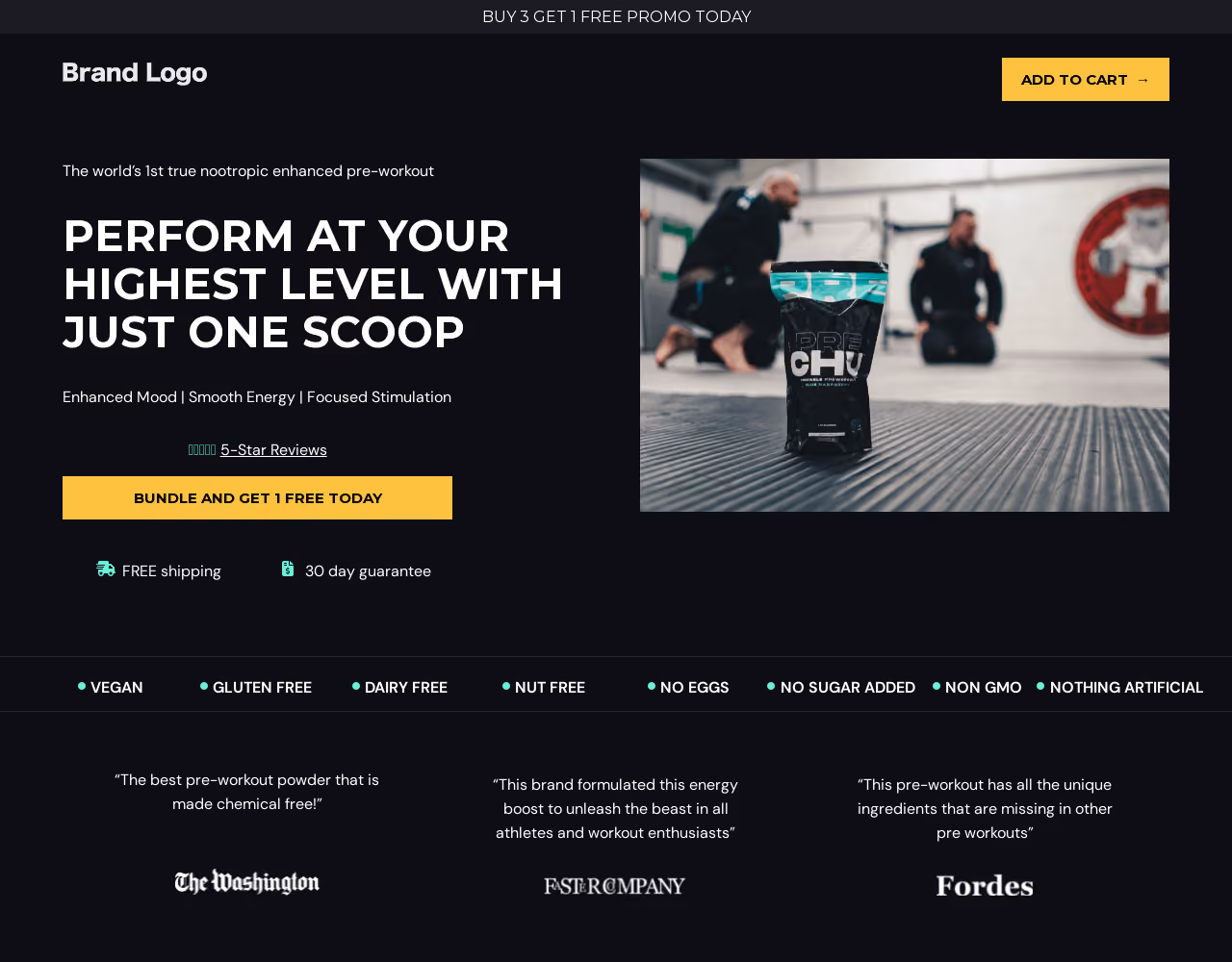 Supplement Product Landing Page Template