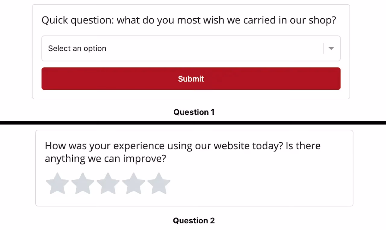 Cycles Journal Post Purchase Survey Example