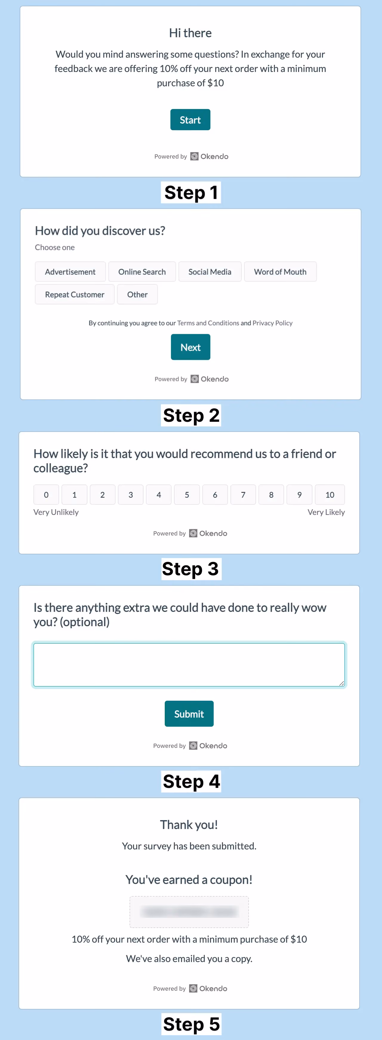 Doe Beauty Post Purchase Survey Example