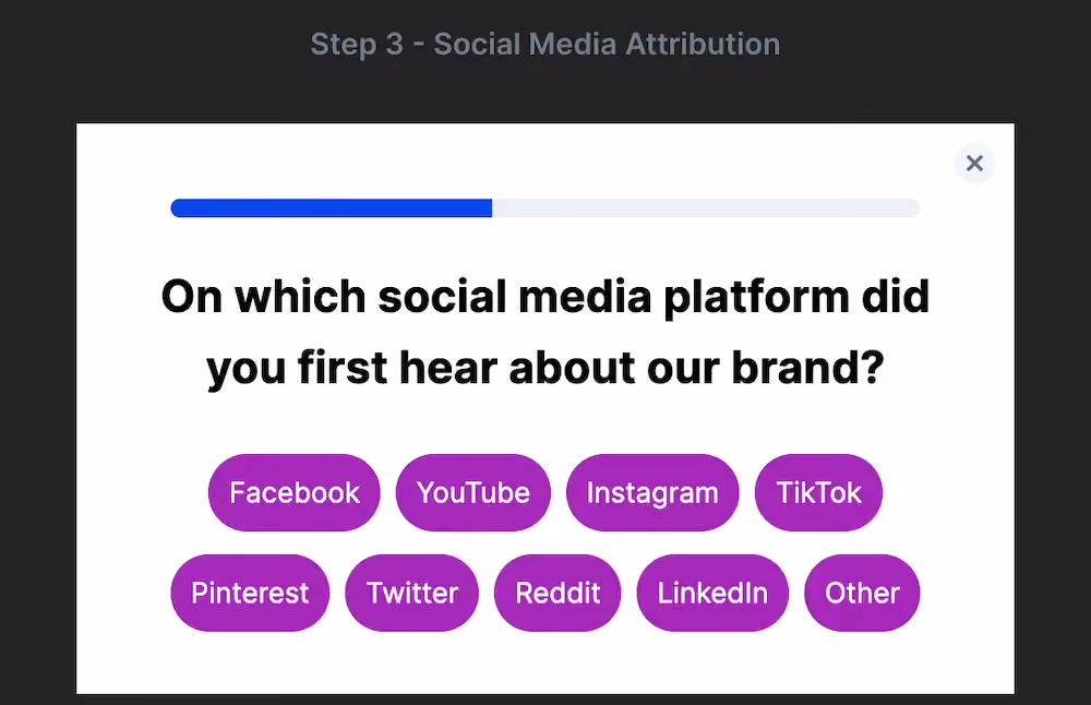 Step 3 in the survey template