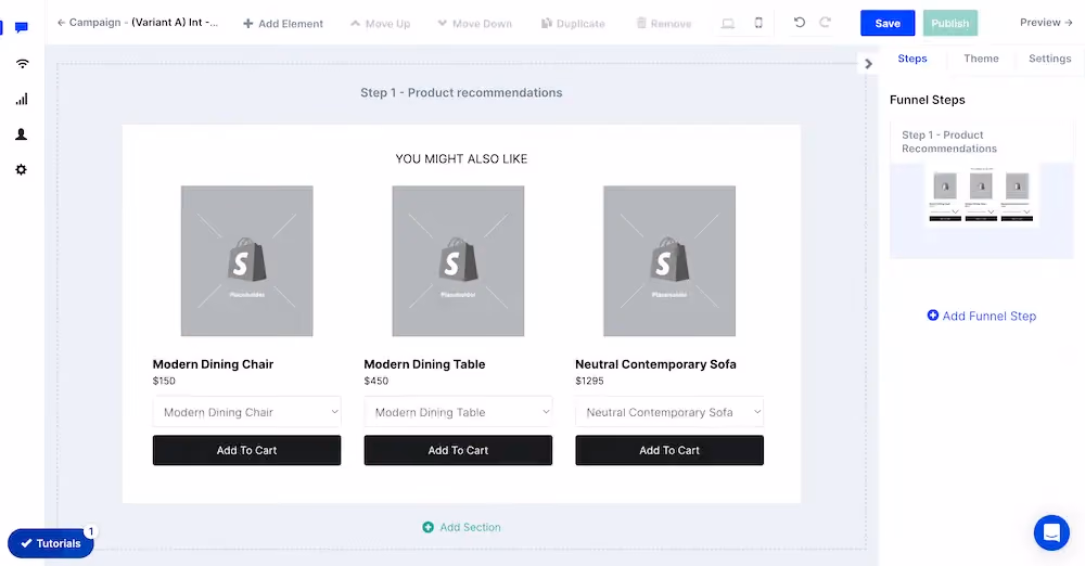 ConvertFlow funnel builder