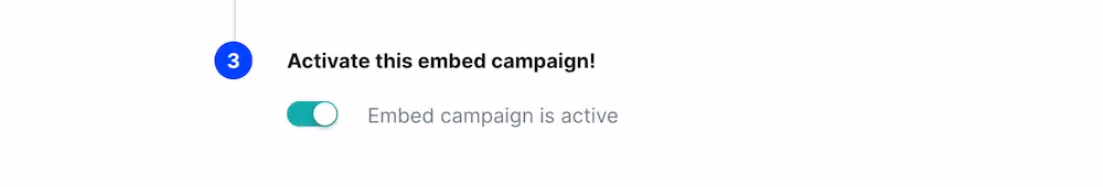 The toggle that sets a campaign live