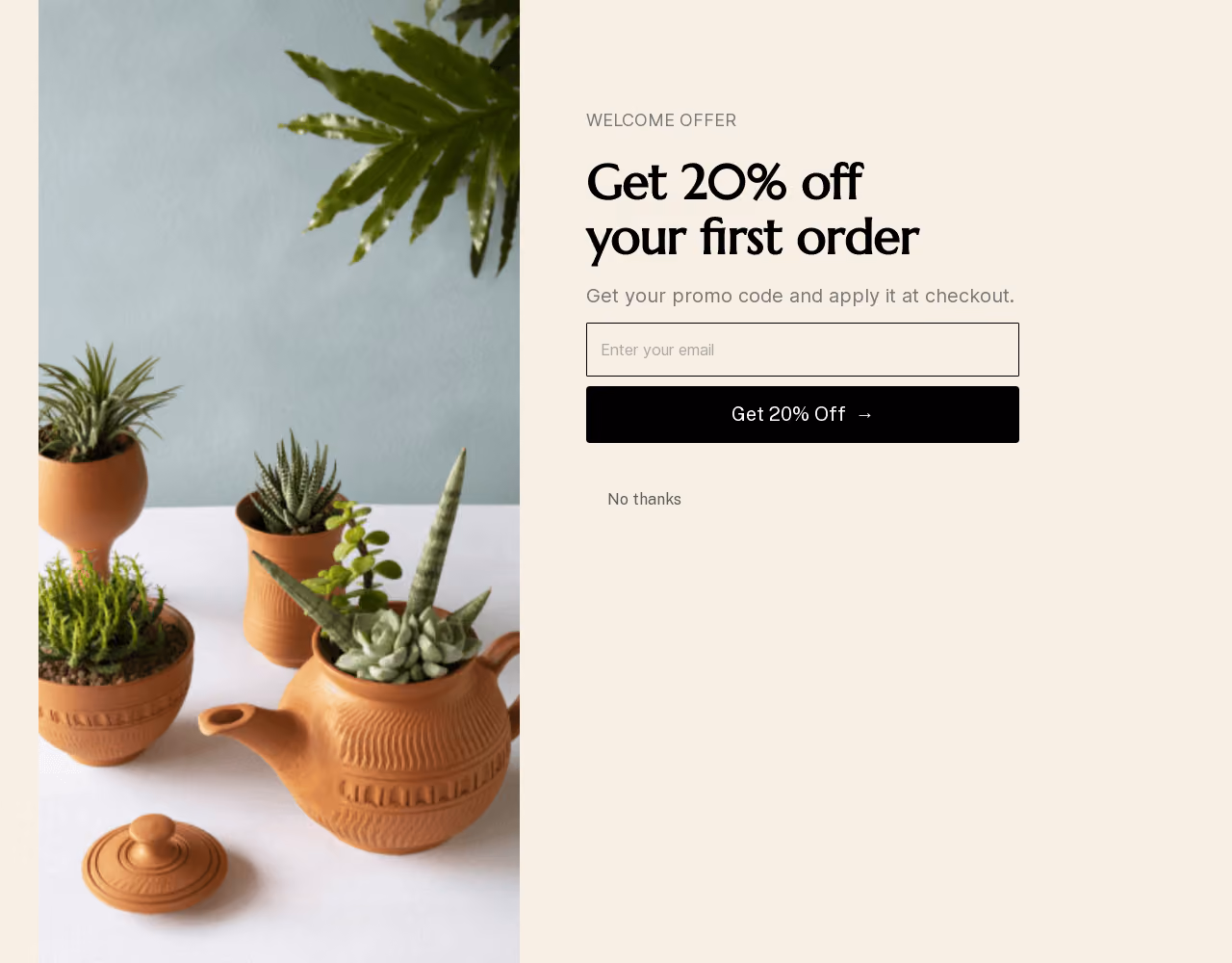 Home & Garden Welcome Offer Landing Page Template