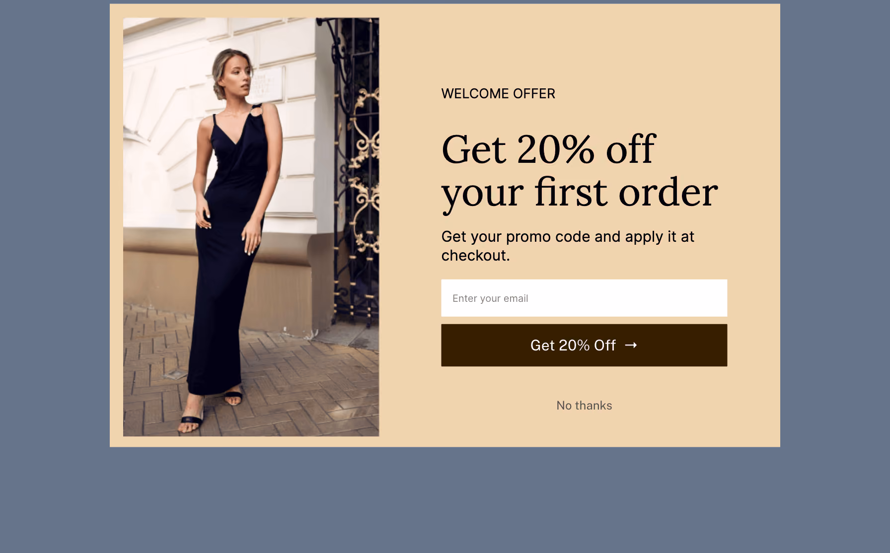 Women's Apparel Welcome Offer Form Template
