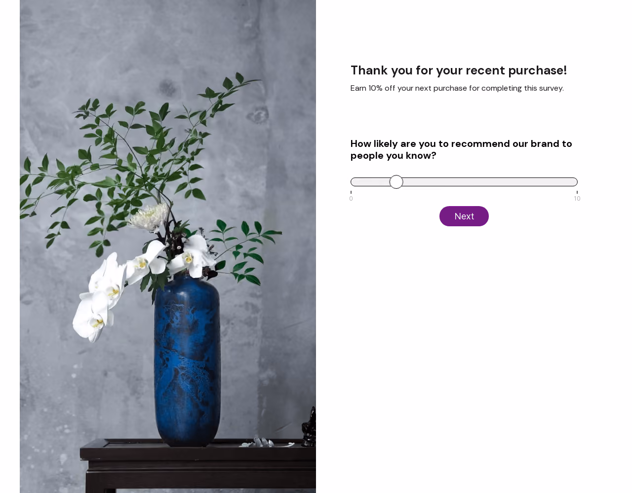 Customer Satisfaction NPS Survey Landing Page Template