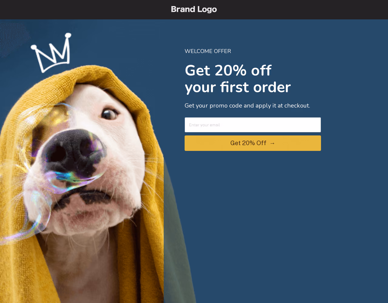 Pets Welcome Offer Landing Page Template