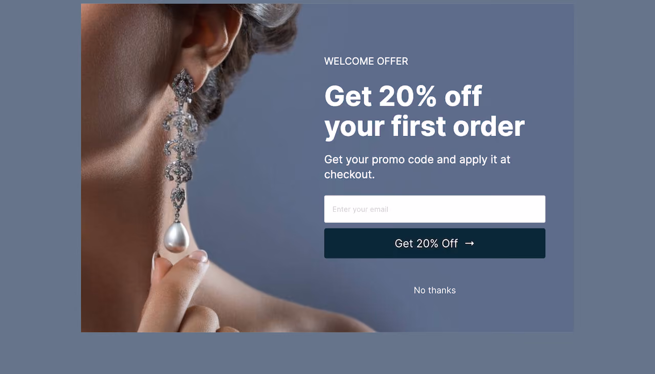 Jewelry Welcome Offer Form Template