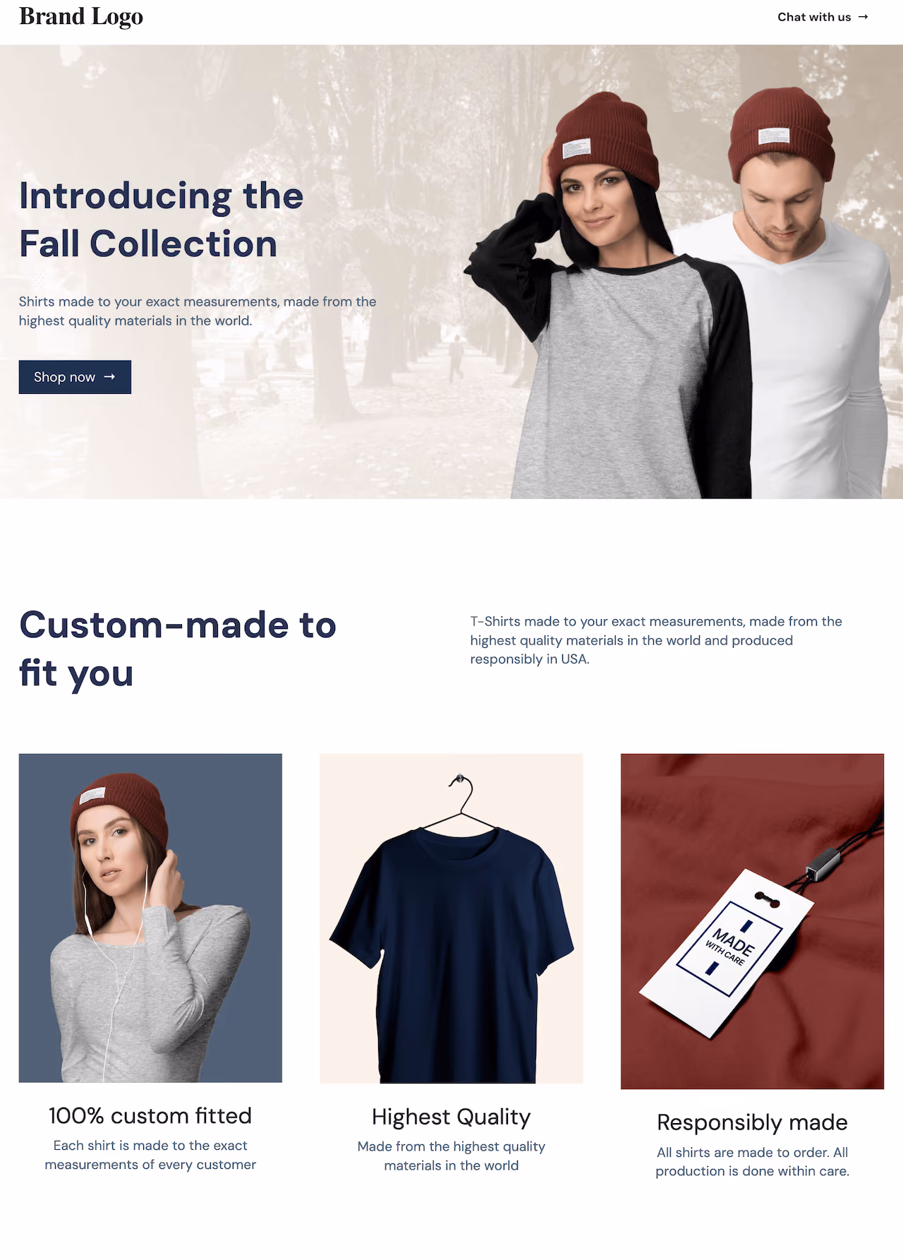 Ecommerce Landing Page Template