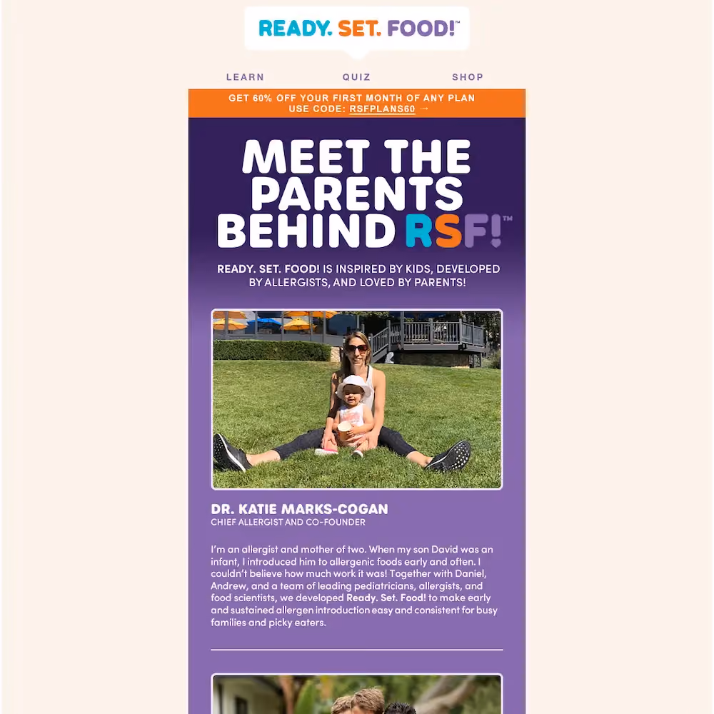 Bios for the RSF founders in an email