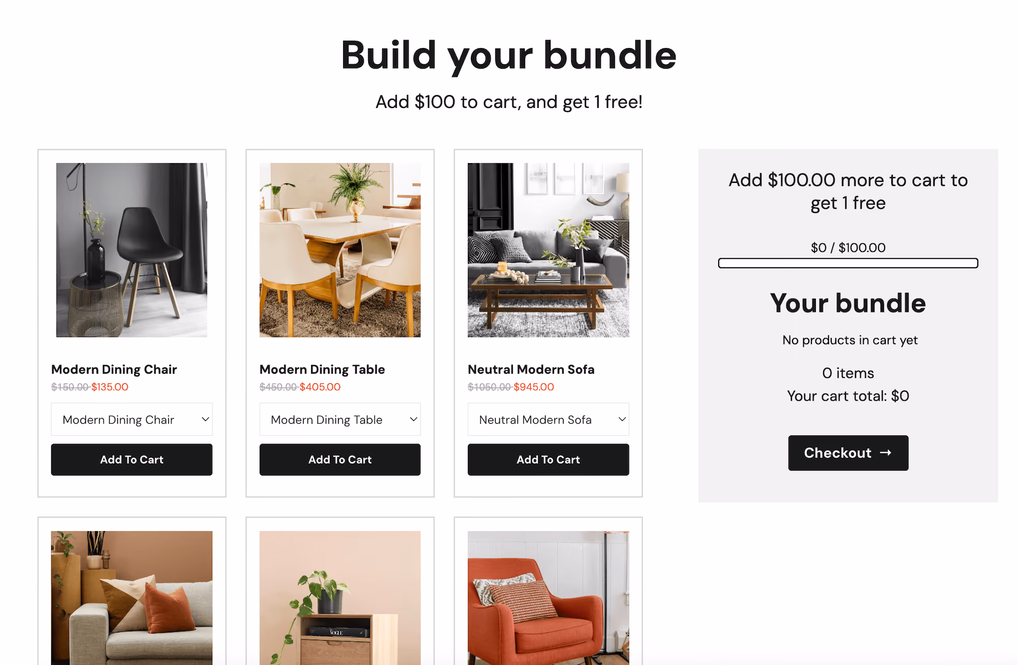 Bundle Builder Landing Page Template
