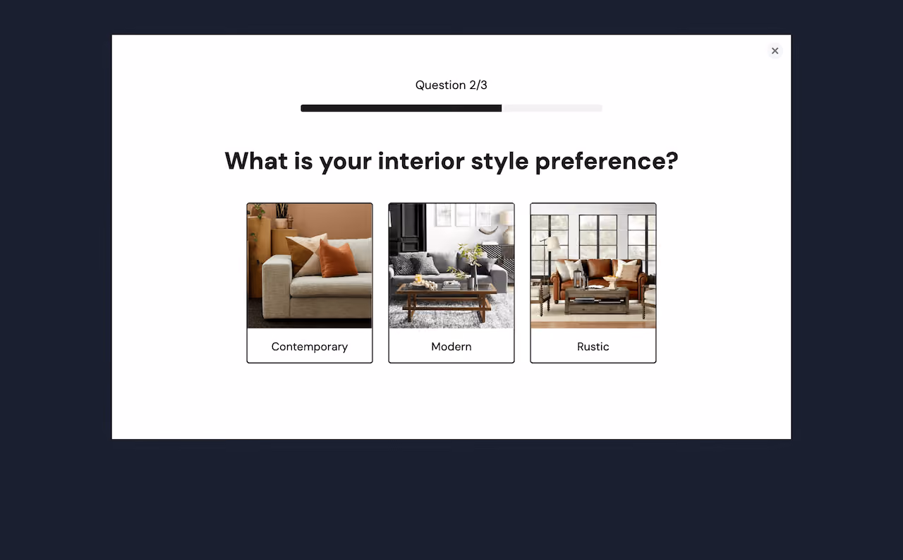 Product Quiz Popup Funnel Template