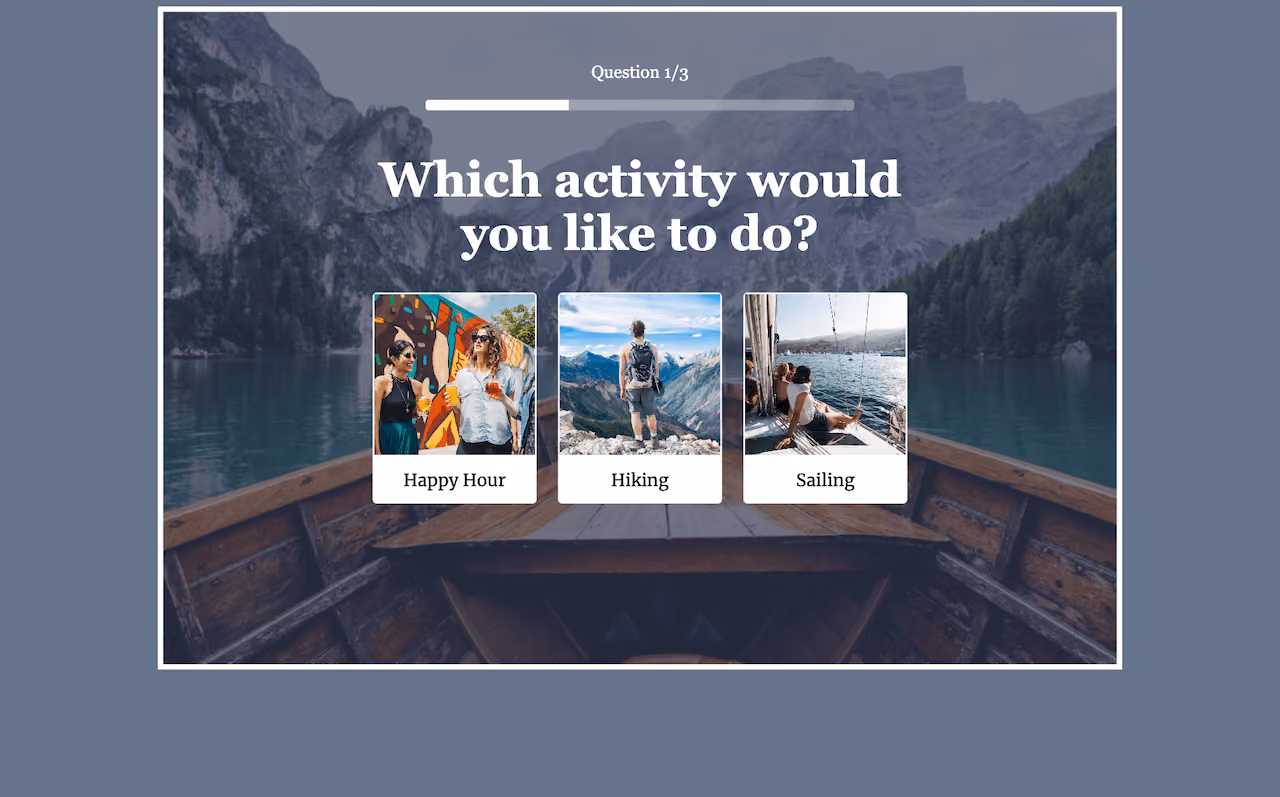 Travel Quiz Embed Template