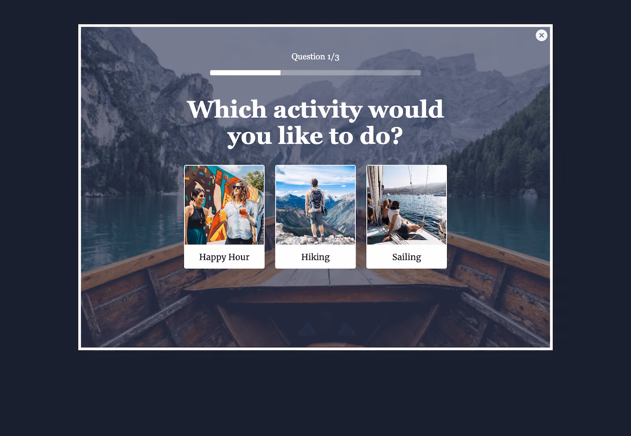 Travel Quiz Popup Template