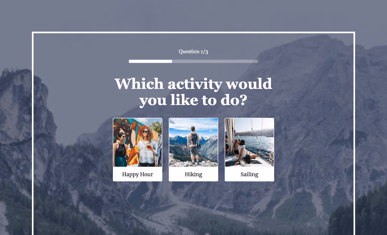 Travel Quiz Landing Page Template
