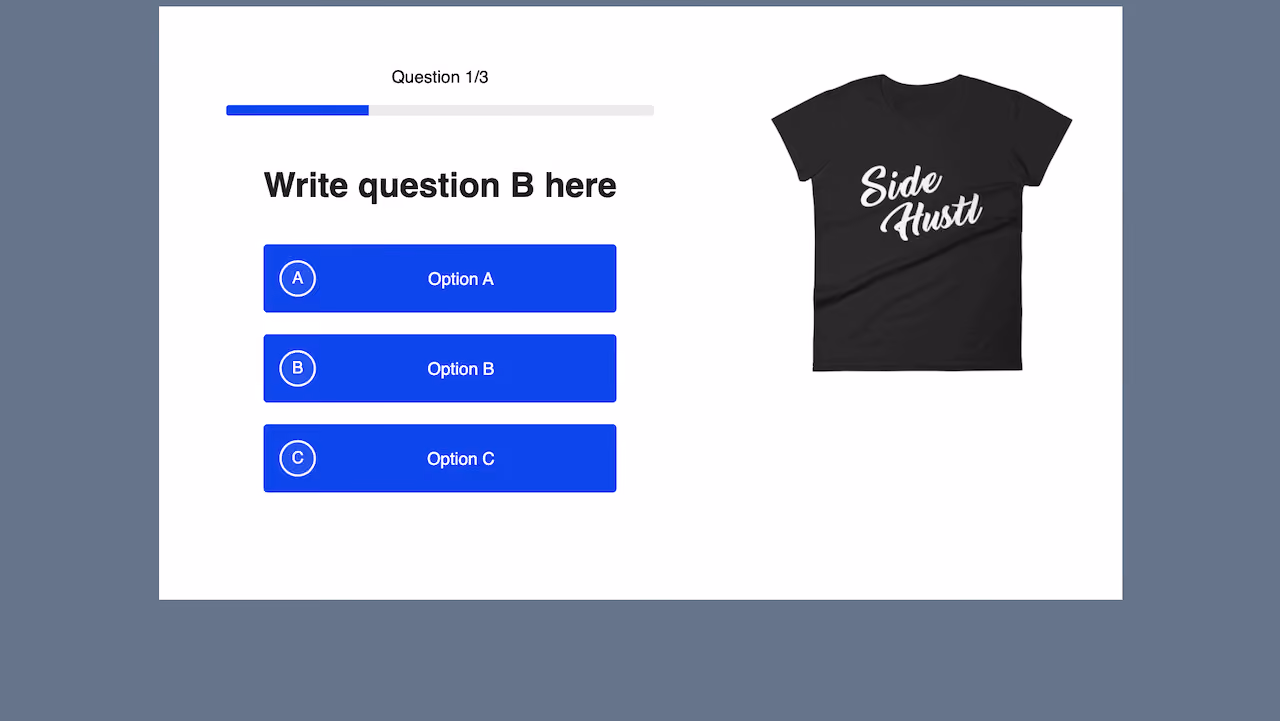 Simple Shop Quiz Embed Template