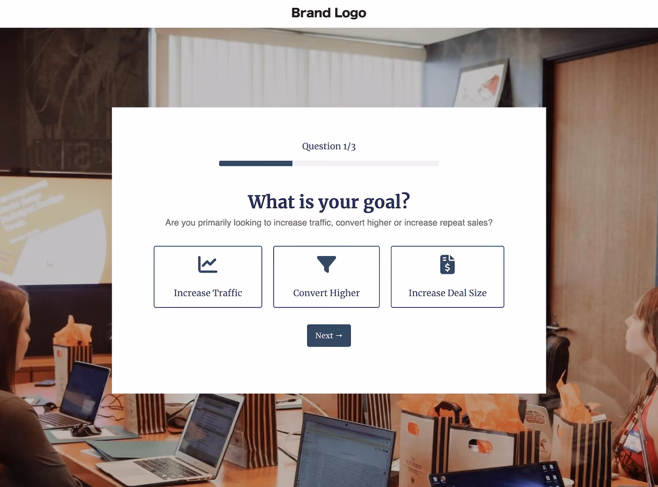 Lead Generation Quiz Funnel Template