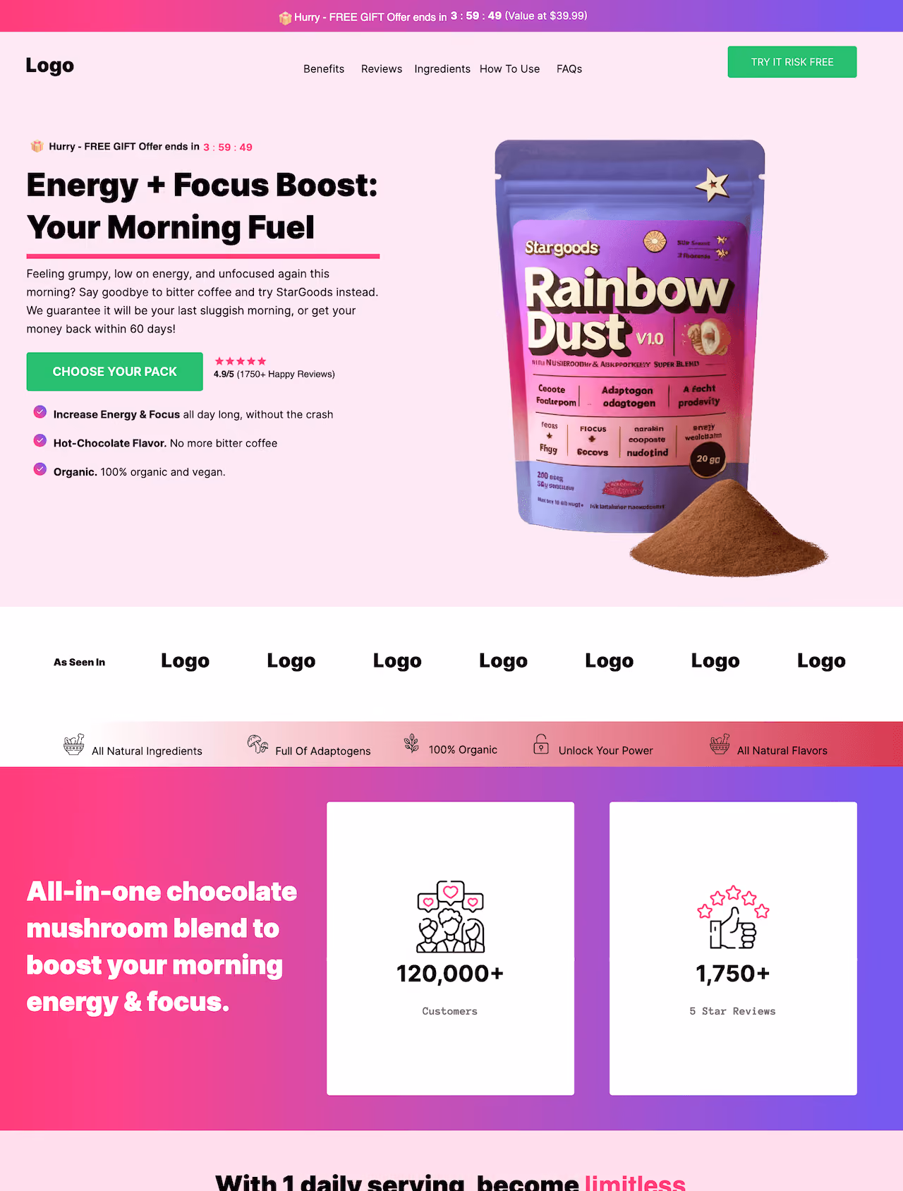 SpaceGood's Gift Website Template