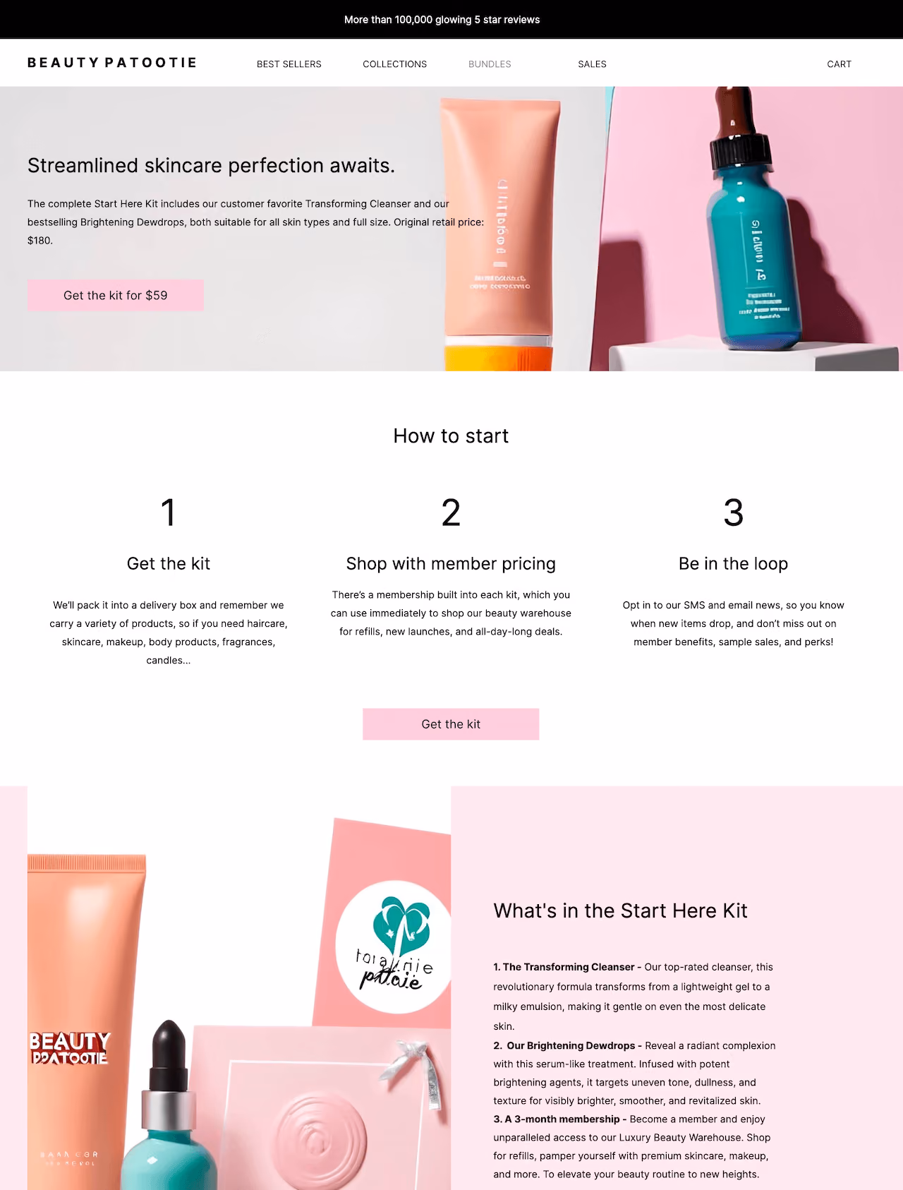 Beauty Pie’s Makeup Website Template