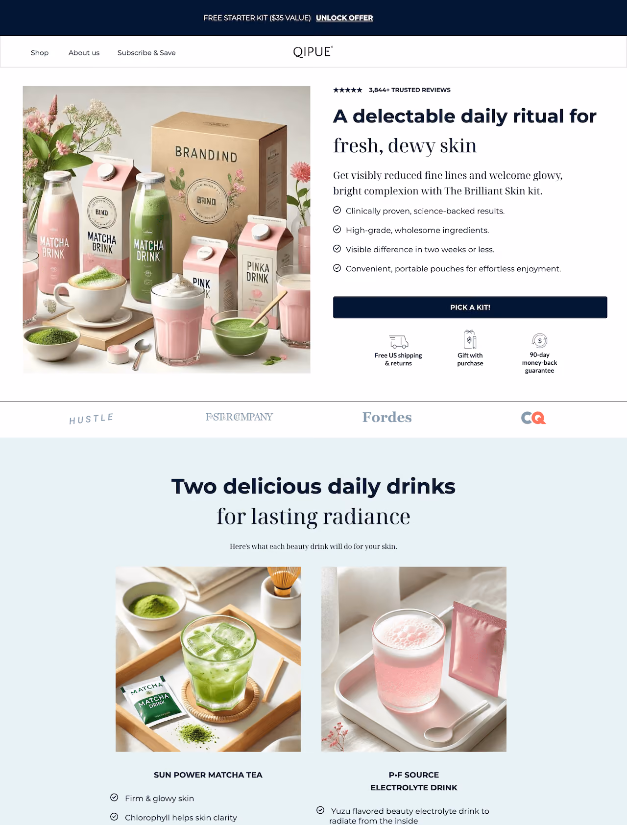 Pique’s Drink Website Template