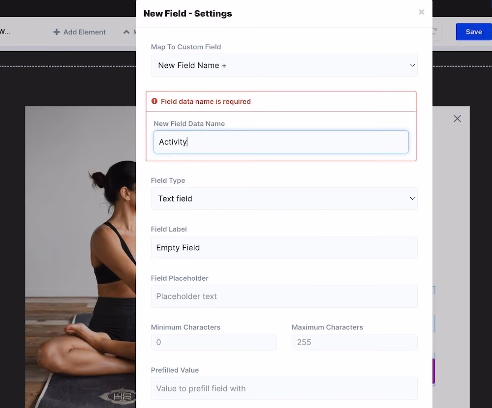 Customizing a new custom field in ConvertFlow