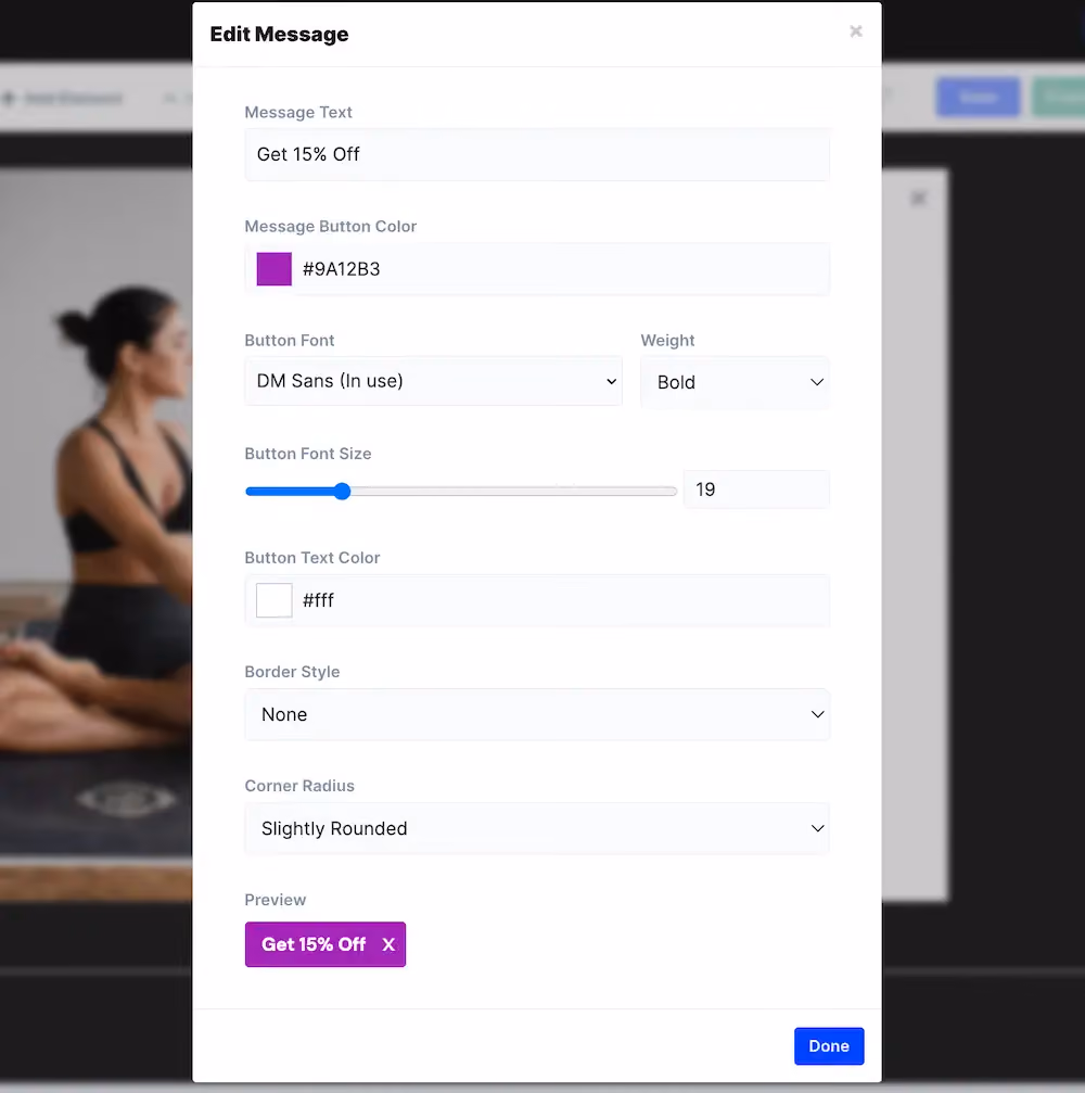 Customizing the two-tap button in ConvertFlow