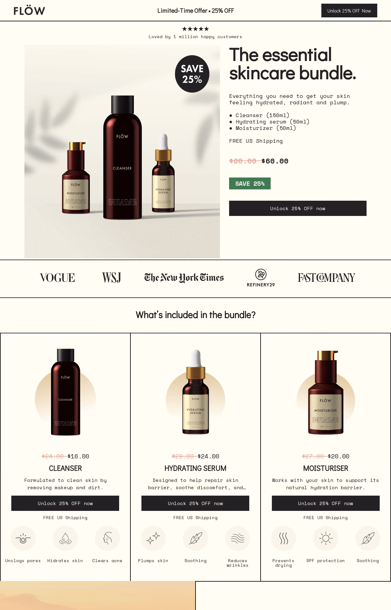 Cosmetics Landing Page Template