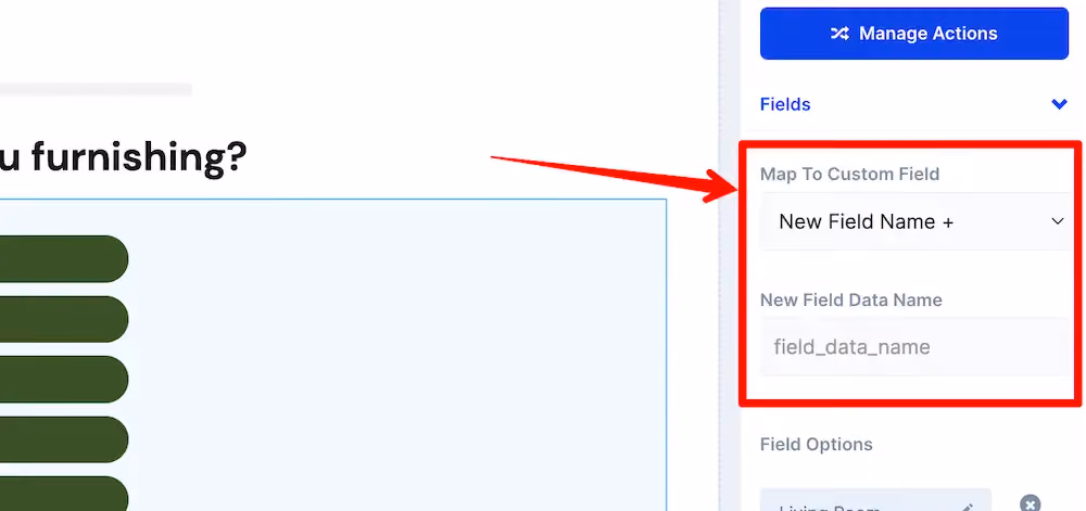 Create new custom field label