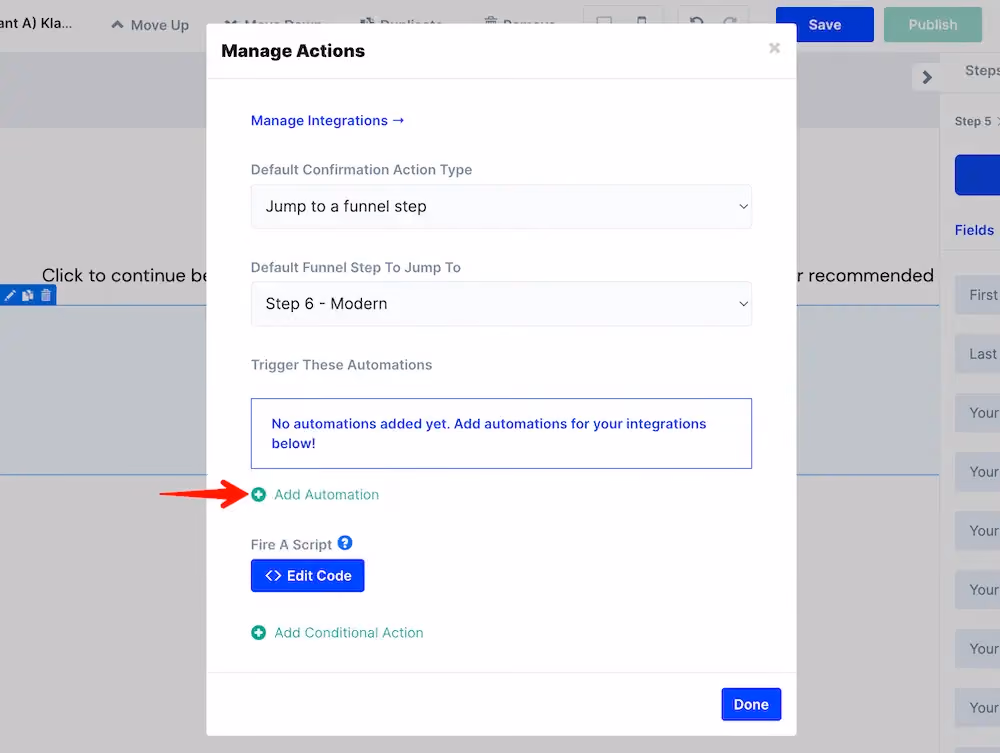 Add new default automation