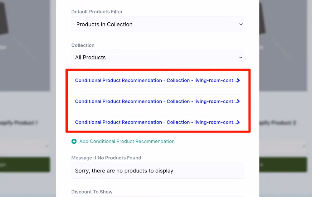 All conditional recommendations