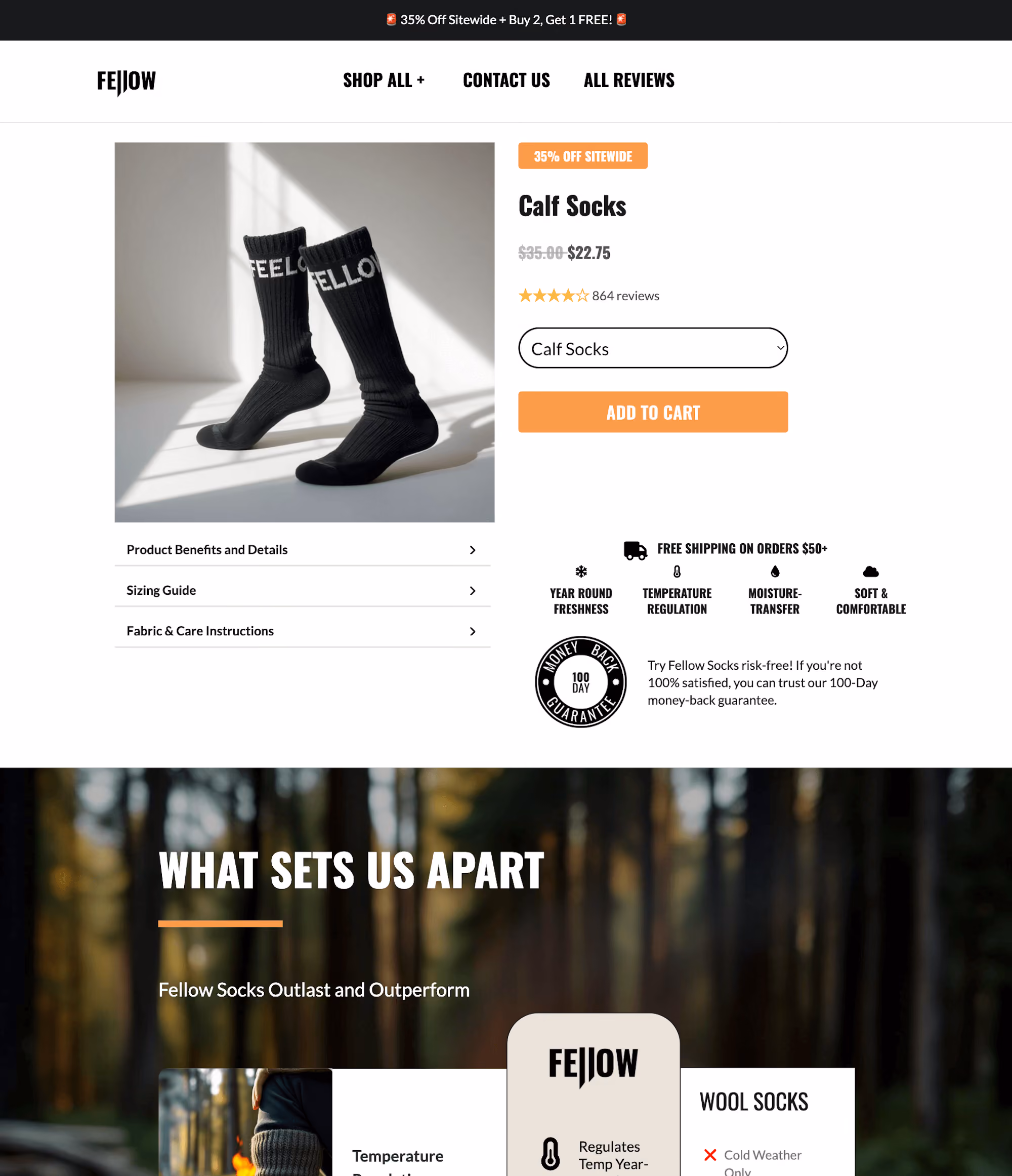 Hollow Sock's Product Landing Page Template