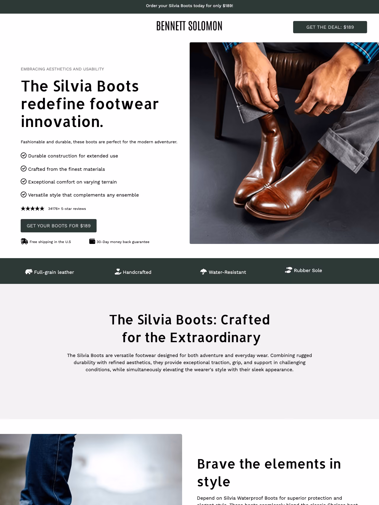 Beckett Simonon's Shoe Website Template