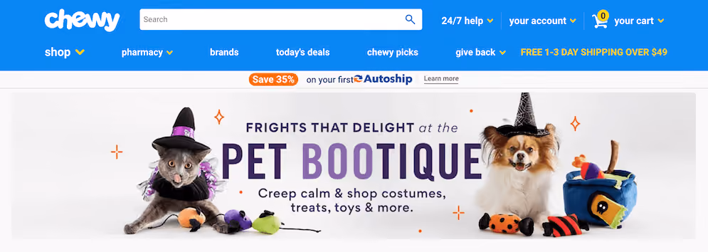 Chewy Halloween campaign example