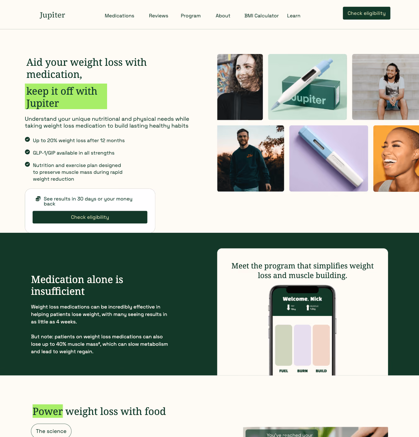 Juniper's Weight Loss Landing Page Template