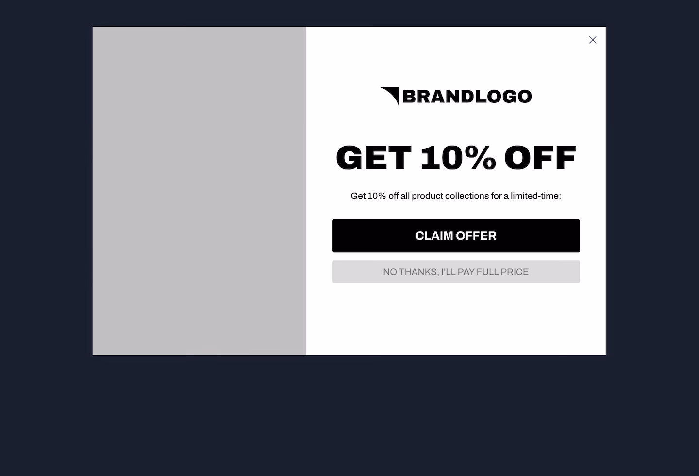 Welcome Offer Popup Funnel Template