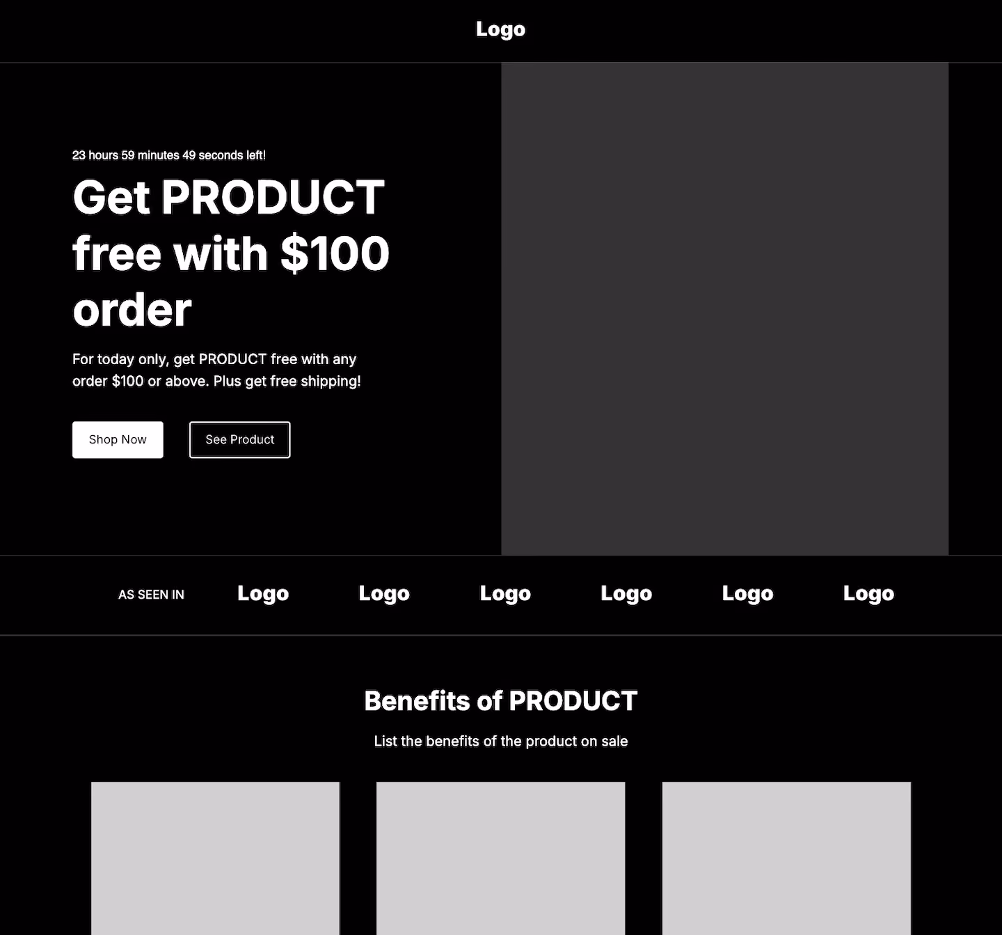 Bundle Offer Landing Page Template (Dark)