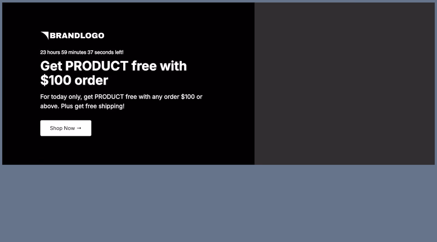Bundle Offer Banner Embed Template (Dark)