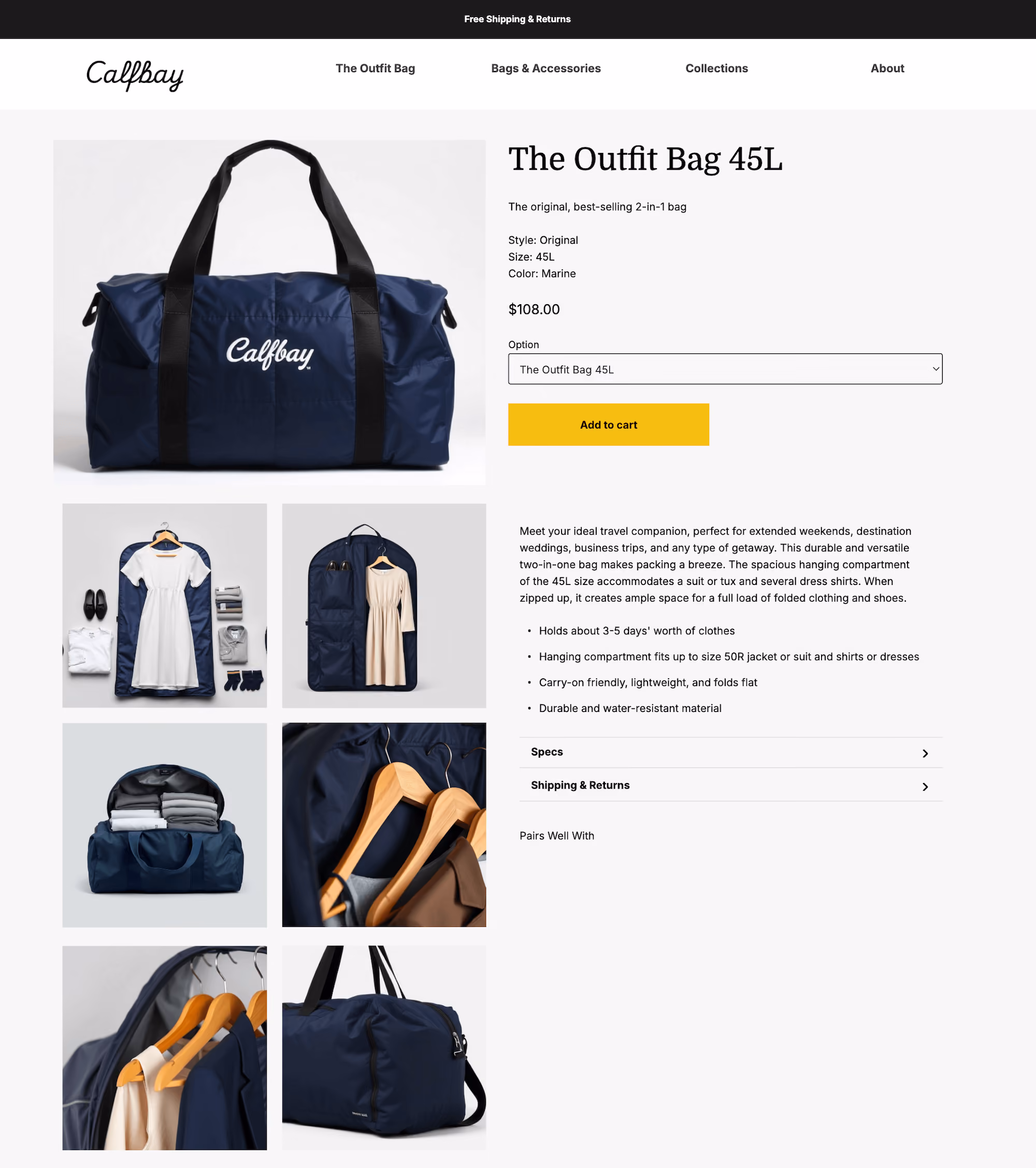 HalfDay's Apparel Product Landing Page Template