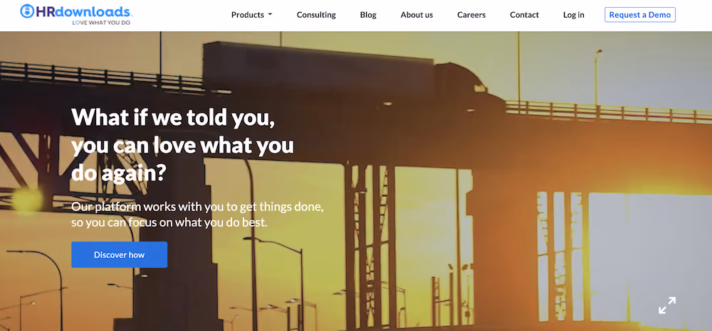 Video landing page templates: HR Downloads